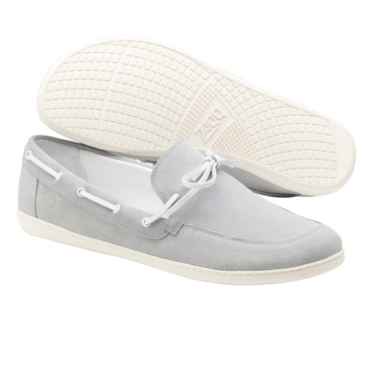 QEA Velours Lightgrey - ZAQQ Barfußschuhe