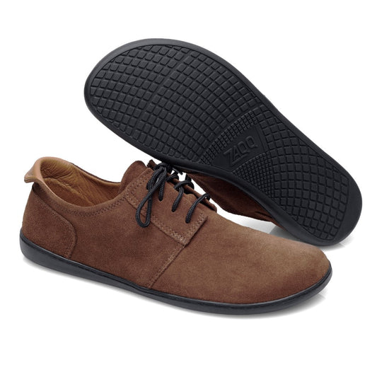 PIQUANT Velours Brown - ZAQQ Barfußschuhe