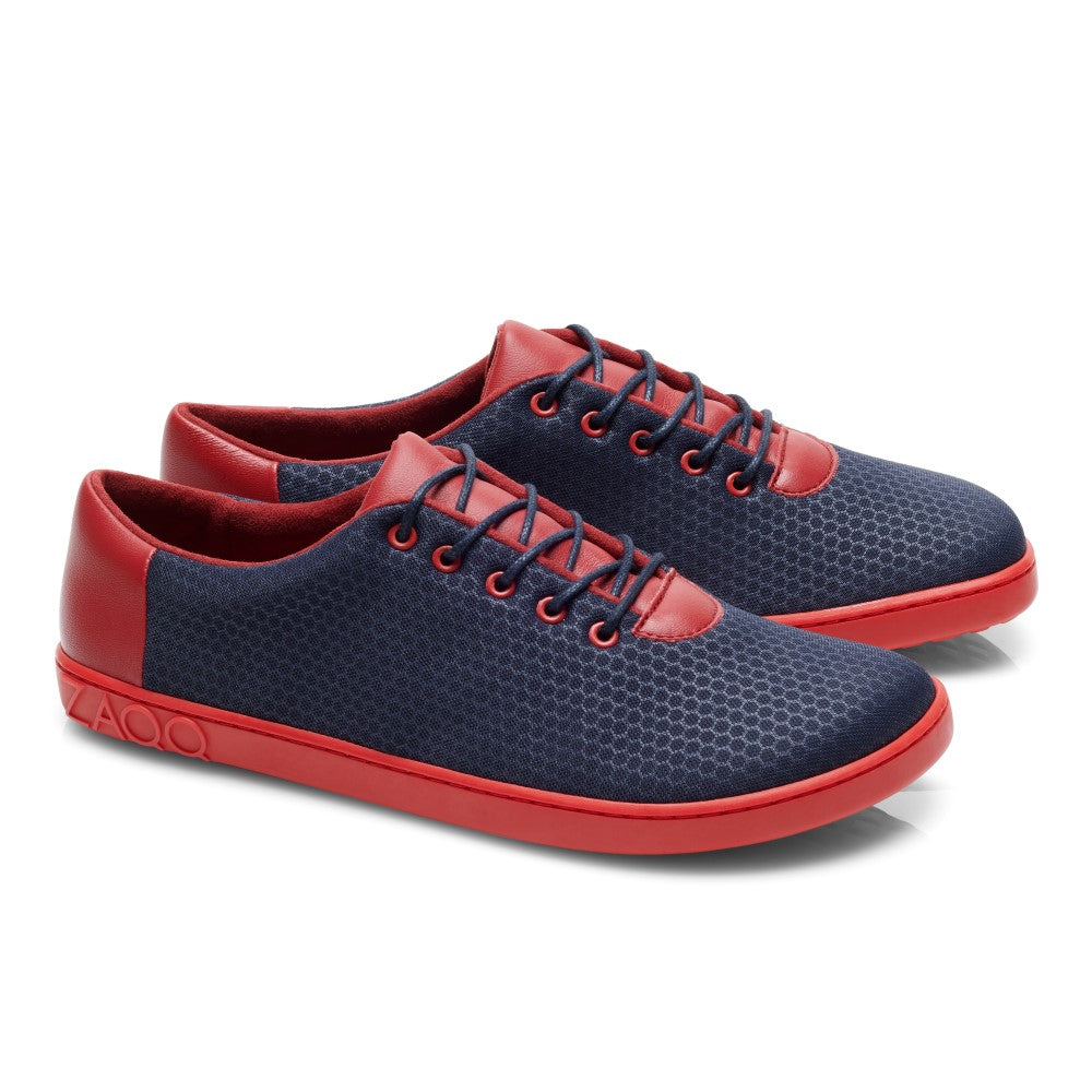 QARO Navy Red - ZAQQ Barfußschuhe