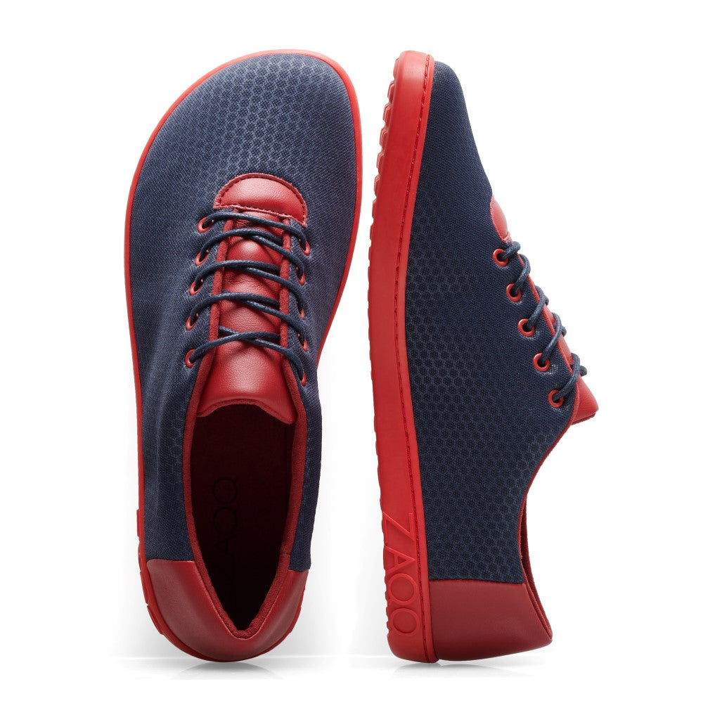 QARO Navy Red - ZAQQ Barfußschuhe