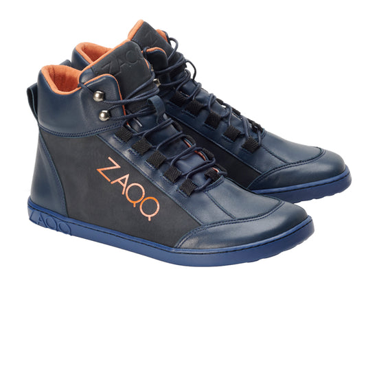 WALQER Navy Orange - ZAQQ Barfußschuhe