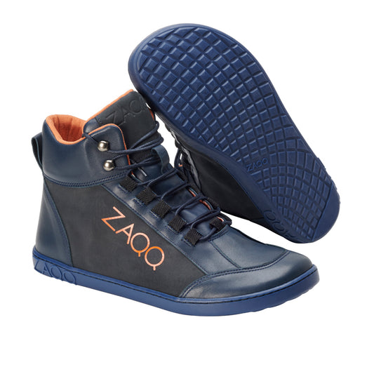 WALQER Navy Orange - ZAQQ Barfußschuhe